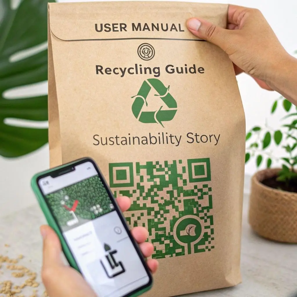 Código QR en la bolsa