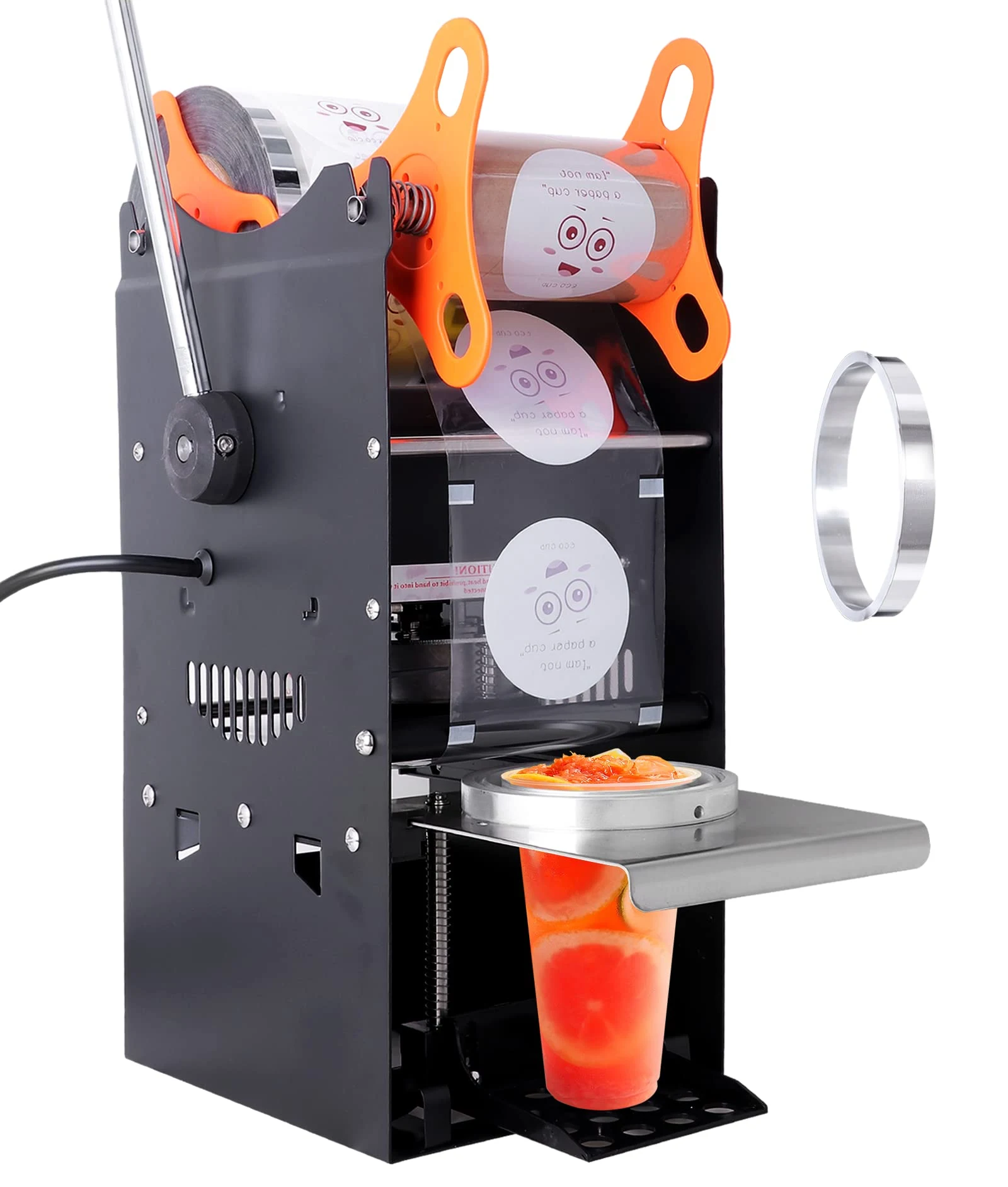 Transparent cup sealing machine