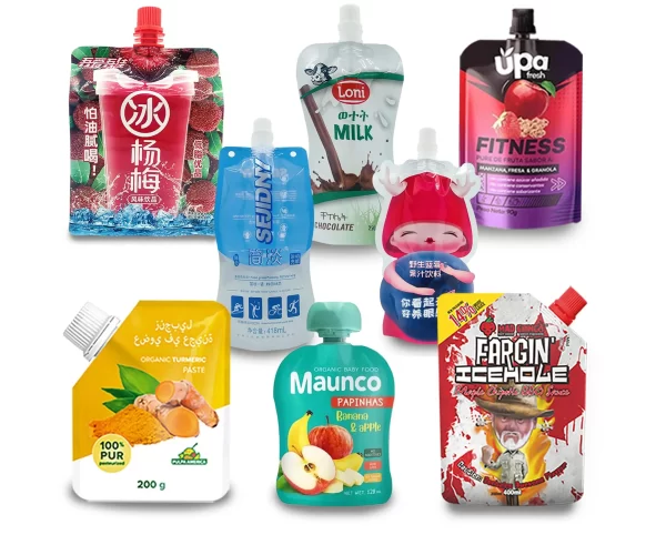 spout pouches for liquids and pastes