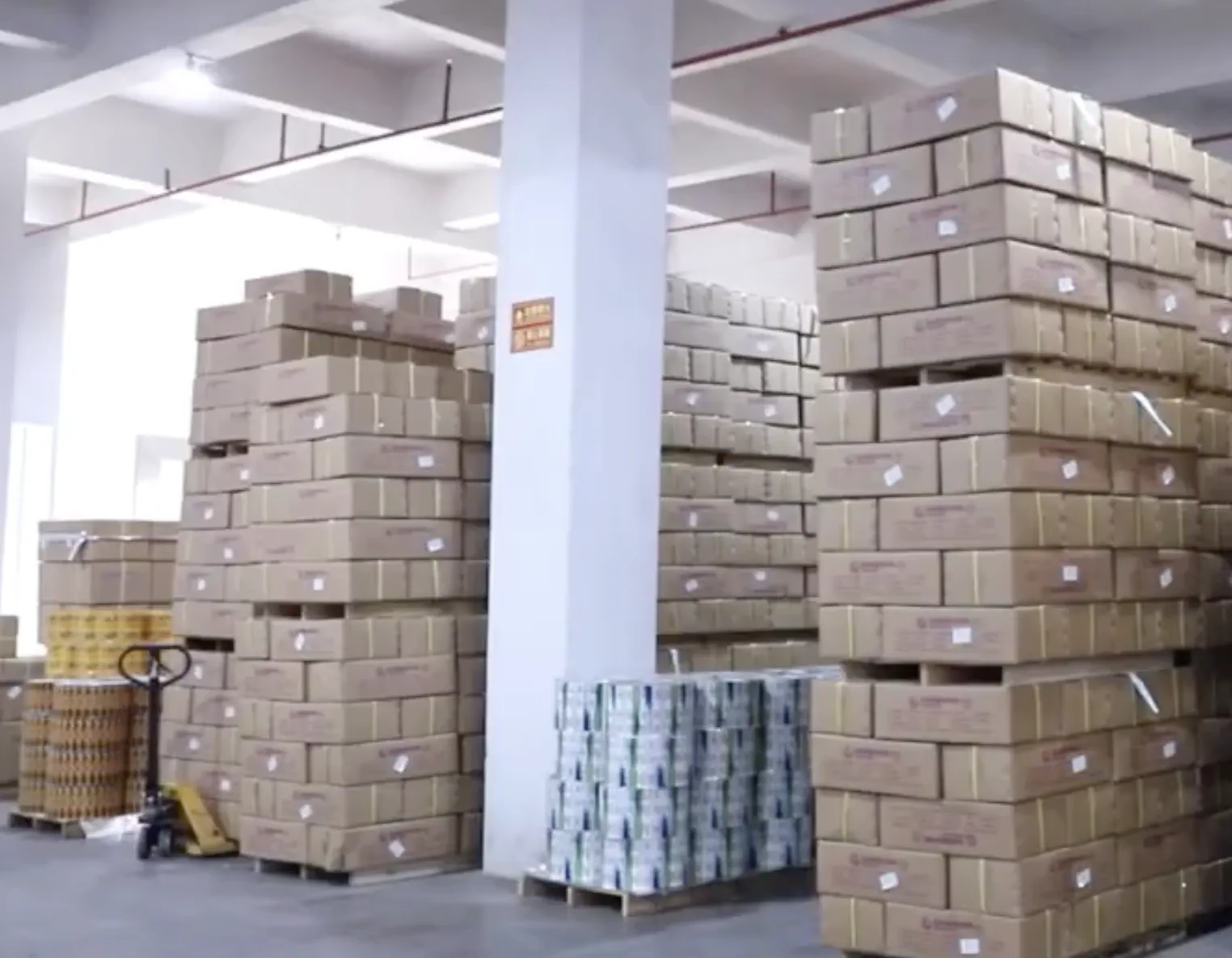 Inventory in the warehouse