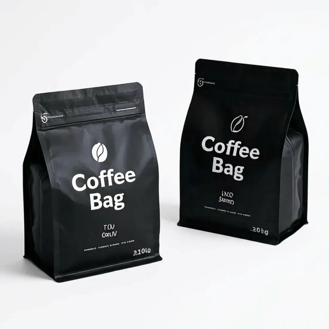 Flat bottom coffee packaging bag