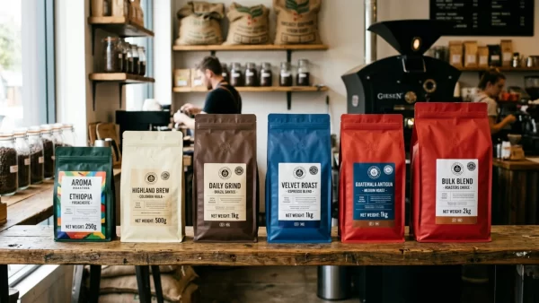 coffee packaging sizes selection