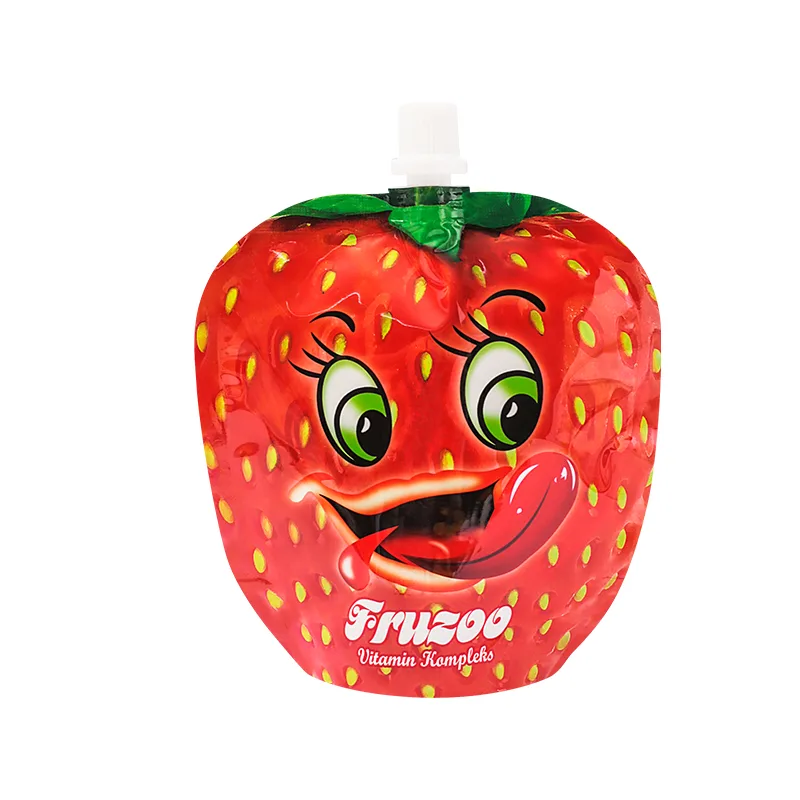 Envases tipo bolsa con boquilla con forma de fruta y diseño personalizado (3)