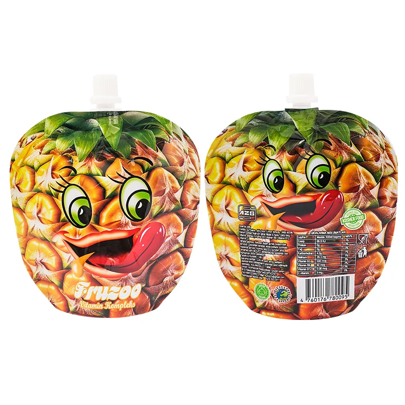Envases tipo bolsa con boquilla con forma de fruta y diseño personalizado (4)